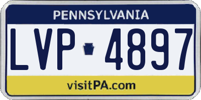 PA license plate LVP4897