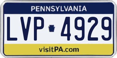 PA license plate LVP4929