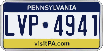 PA license plate LVP4941