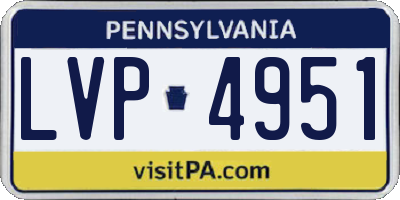 PA license plate LVP4951
