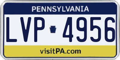 PA license plate LVP4956