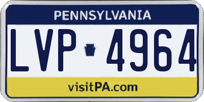 PA license plate LVP4964