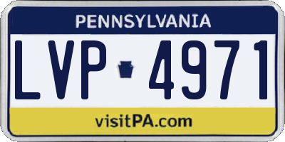 PA license plate LVP4971