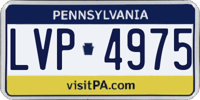 PA license plate LVP4975