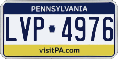 PA license plate LVP4976