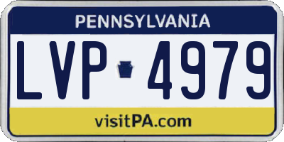 PA license plate LVP4979