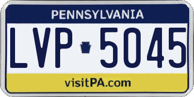 PA license plate LVP5045