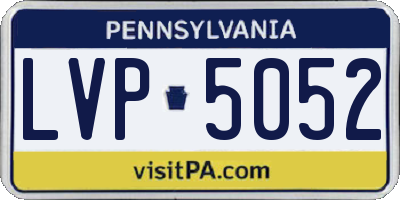 PA license plate LVP5052