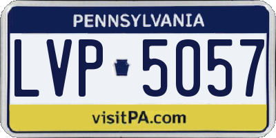 PA license plate LVP5057