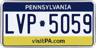 PA license plate LVP5059