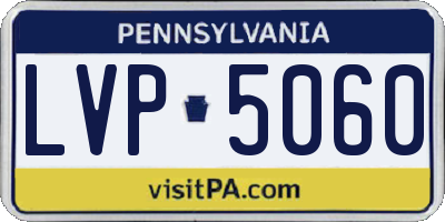 PA license plate LVP5060