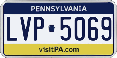 PA license plate LVP5069