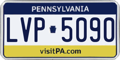 PA license plate LVP5090