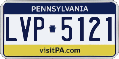 PA license plate LVP5121