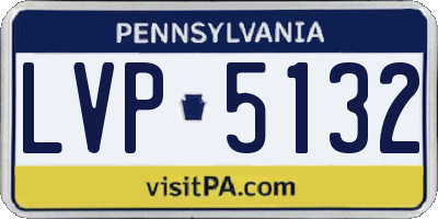 PA license plate LVP5132