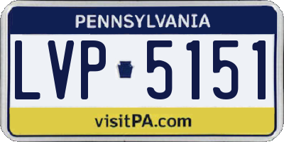 PA license plate LVP5151