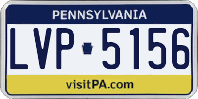 PA license plate LVP5156