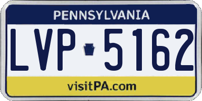 PA license plate LVP5162