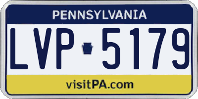 PA license plate LVP5179