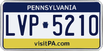 PA license plate LVP5210