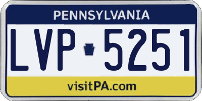 PA license plate LVP5251