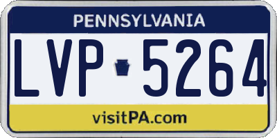 PA license plate LVP5264
