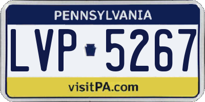 PA license plate LVP5267