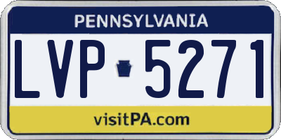 PA license plate LVP5271