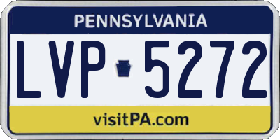PA license plate LVP5272