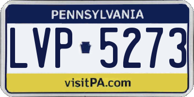 PA license plate LVP5273