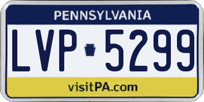 PA license plate LVP5299