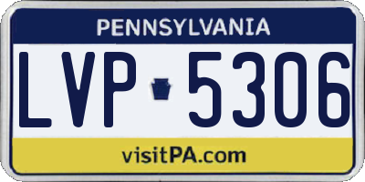 PA license plate LVP5306