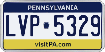 PA license plate LVP5329