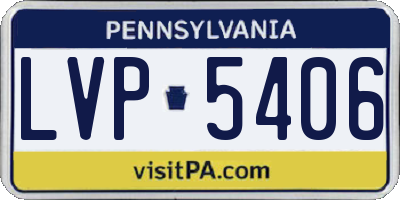 PA license plate LVP5406