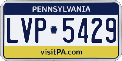 PA license plate LVP5429