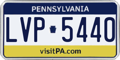 PA license plate LVP5440