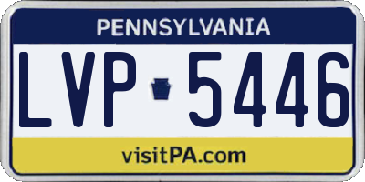 PA license plate LVP5446