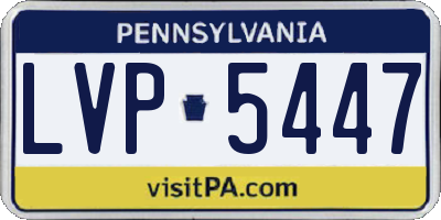 PA license plate LVP5447