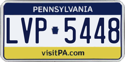 PA license plate LVP5448