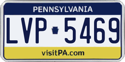 PA license plate LVP5469
