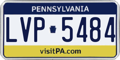 PA license plate LVP5484