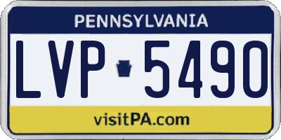 PA license plate LVP5490