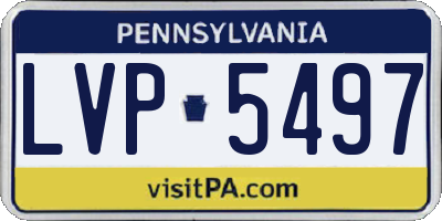 PA license plate LVP5497