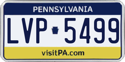 PA license plate LVP5499