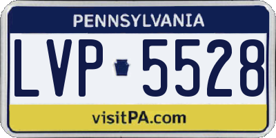 PA license plate LVP5528
