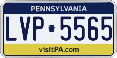 PA license plate LVP5565