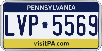 PA license plate LVP5569