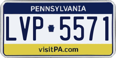 PA license plate LVP5571