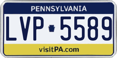 PA license plate LVP5589