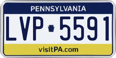 PA license plate LVP5591